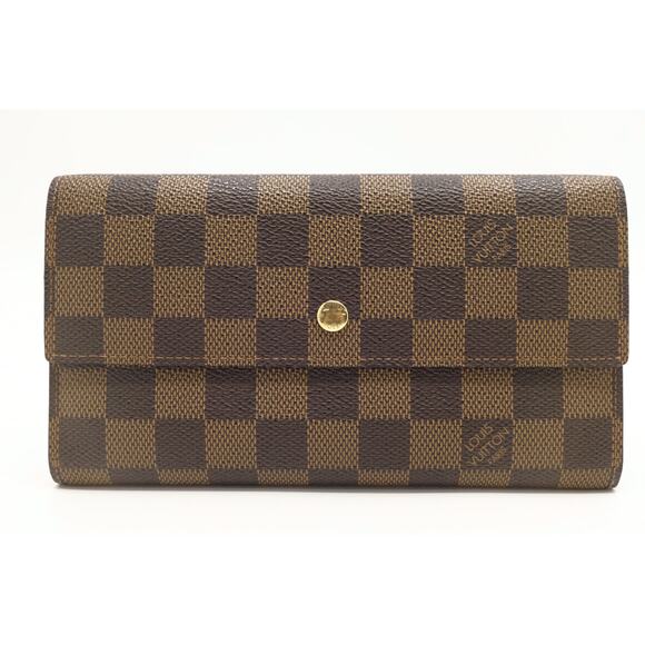 Louis Vuitton International Long Bifold Wallet Damier Ebene Authentic Excellent - Picture 3 of 16